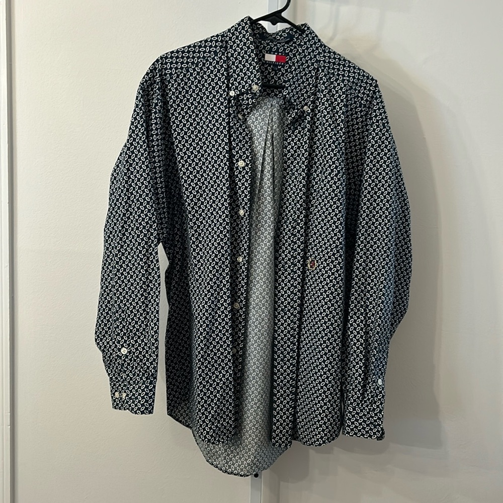 Tommy Hilfiger navy long sleeve shirt